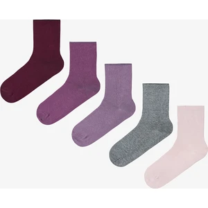 Lila Mor Relax Berry 5li Soket Çorap