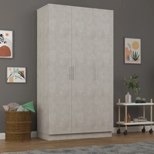 Asra Trend MDF 3 Kapaklı Gardırop - 120x218x53cm, Geniş Hacimli Modern Kıyafet Dolabı, G-01