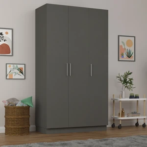 Asra Trend MDF 3 Kapaklı Gardırop - 120x218x53cm, Geniş Hacimli Modern Kıyafet Dolabı, G-01