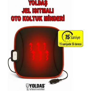 Jel Isıtmalı Oto Koltuk Minderi Tekli - Oto Koltuk Isıtıcı - Isıtmalı Minder - 15 Saniyede 50 Derece Koltuk Isıtma Minderi