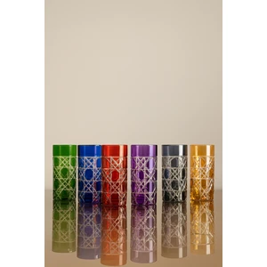 PLT Design Petek Model 6 Renk El Işi Kesme Kahve Yanı Su Meşrubat Bardağı LBR320