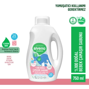 %100 Doğal Bebek Çamaşır Sabunu Kendinden Yumuşatıcılı Bitkisel Deterjan Konsantre Vegan 750 ml