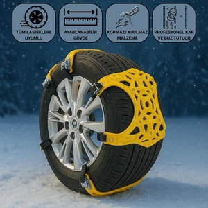 6 Adet Set Plastik Araç Lastik Zinciri Kar Zinciri Kilit Sistemli Araç Lastik Zinciri