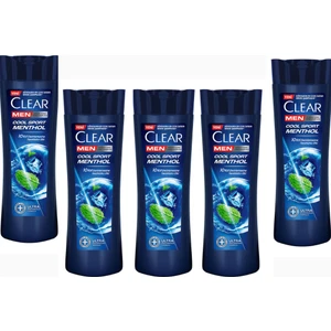 Men Kepeğe Karşı Etkili Şampuan Cool Sport Menthol Ferahlatıcı Mentol Etkisi 350 ml x 5