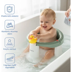 Baby Jem Önden Açılır Banyo & Mama Oturağı Soft Yeşil