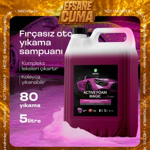 Active Foam Magic 5L - Araba Şampuanı Hızlı Köpüren Renk Değiştiren Fırçasız Oto Yıkama Şampuanı ( Tüm Araçlar İçin, Oto Temizleyici, Köpük Şampuan )
