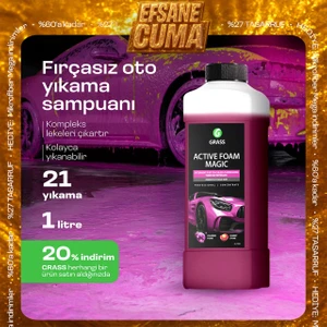 Active Foam Magic 1L - Hızlı Köpüren Renk Değiştiren Fırçasız Oto Yıkama Şampuanı | Tüm Araçlar İçin | Araba Şampuanı | Oto Temizleyici | Köpük Şampuan 