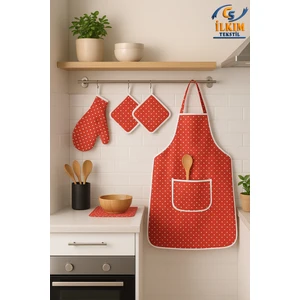 Kırmızı Önlük Seti