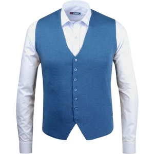 Çizgi Triko Erkek Düğmeli Spor / Regular Triko Örme Kolsuz Yelek - 4241LS