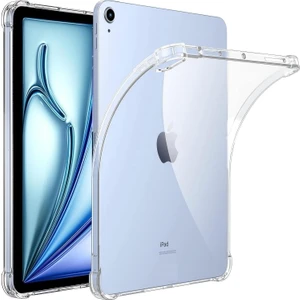 M.TK Moveteck Apple Ipad 11. Nesil A16 2025 Uyumlu Kılıf Kenarları Darbe Önleyici Esnek Antishock Şeffaf Silikon Kapak