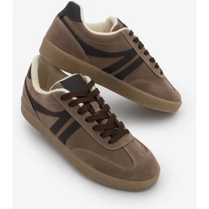 Kadın Sneaker Bağcıklı Düz Taban Spor Ayakkabı Tiyone Vizon