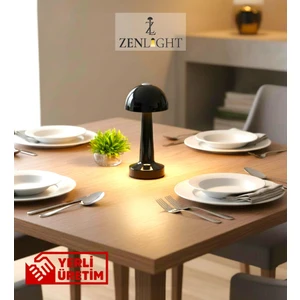 Zen Light Mantar Masa Lambası Siyah