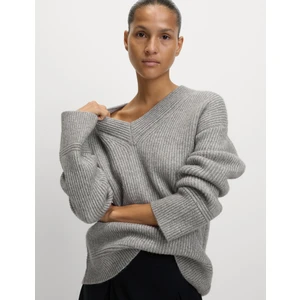 Marks & Spencer Dokulu V-Yaka Triko Kazak