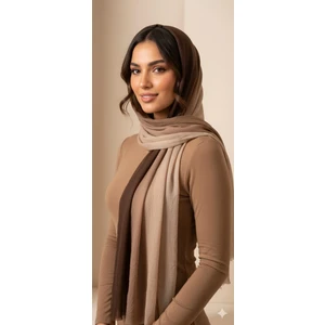 Kadın Degrade Konfor Şal Kahve