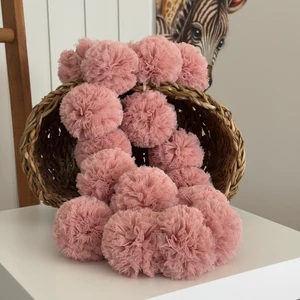 Gül Kurusu Sıralı Ponpon Mini Ponpon