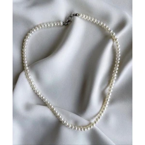 Sertifikalı Rondel Kesim Gerçek Inci Kolye - Paslanmaz Çelik Aparatlar