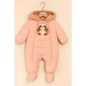 Sevimli Tembel Hayvan Figürlü Tak-Çıkar Patikli-Eldivenli Welsoft Kürklü Astronot-Kozmonot Tulum