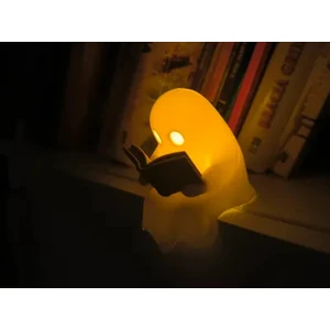 Lebowski 3D Işıklı Kitap Kurdu Hayalet Figürü (3d Baskı Gece Lambası)