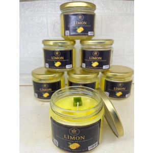 Bf Candle El Yapımı Limon Kokulu Mum – Kalıcı ve Yoğun Koku – Cam Kavanozda Dekoratif Mum