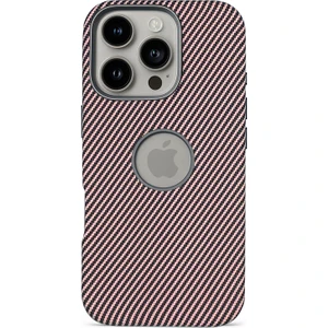 Apple iPhone 16 Pro Kılıf Magsafe Wireless Şarj Özellikli Karbonfiber Desenli Kapak