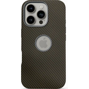 Apple iPhone 16 Pro Max Kılıf Magsafe Wireless Şarj Özellikli Karbonfiber Desenli Kapak