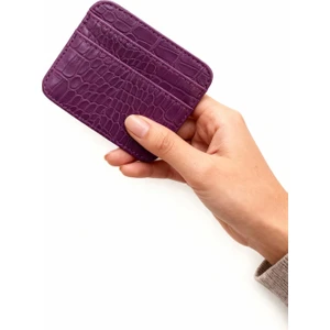 TCR-028 Rays Baskılı Kartlık Cüzdan Mor