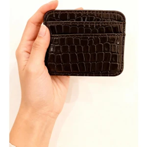 TCR-028 Rays Baskılı Kartlık Cüzdan Kahve