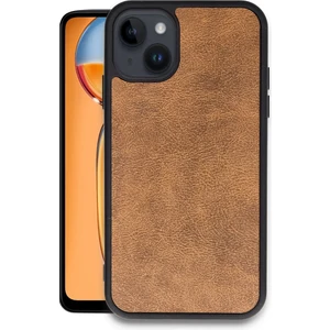 Eco Port Iphone 15 Kılıf Aras Deri Kapak - Taba