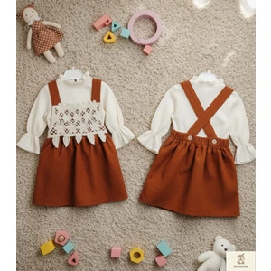 Minibohe Örgü Detaylı Elbise Tarçın