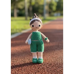 Sporcu Elif – El Yapımı Örgü Amigurumi Bebek