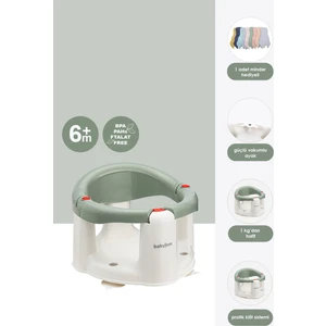Baby Jem Önden Açılır Banyove Mama Oturağı ve Minderi Soft Yeşil - 2'Li Set