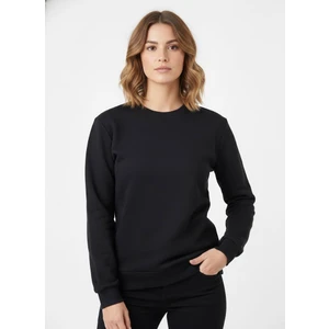 Unisex Relax Fit Rahat Kesim Pamuklu Yumusak Dokulu Içi Polarli  Bisiklet Yaka Sweatshirt