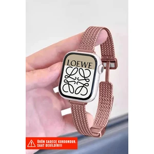 Nezih Case Apple Watch Seri 2/3/4/5/6/7/8/9/se 38MM 40MM 41MM ve Seri 10/11 42MM Uyumlu Hasır Kordon