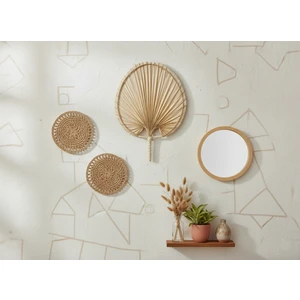 Aura Large Palmiye Yaprağı Duvar Süsü, El Yapımı Bohem Stil Dekorasyon, 43 x 30 cm