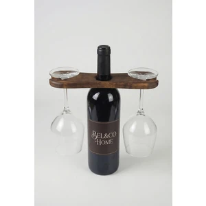 Bel&Co Home Masif Ahşap Şişe Standı / Şişe Üstü Kadeh Tutucu| Dekoratif Ahşap Kadeh Tutucu