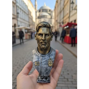 ESELYA3D Messi Büst -Barcelona Lionel Messi Figür - Messi Hediye Biblo -15CM