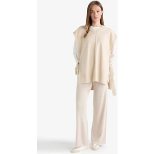 Basic Beli Lastikli Triko Pantolon D6912AX25WN