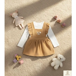 Çilek Bebe Minibohe Ayıcıklı Salopet