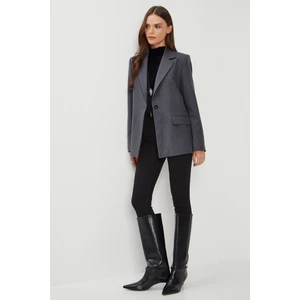 Vatkalı Poliviskon Blazer Ceket LGP0018 Antrasit