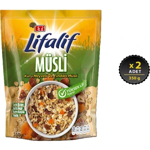 Lifalif Kuru Meyveli ve Fındıklı Müsli 350 g x 2 Adet
