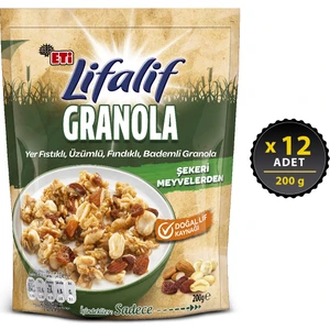 Lifalif Granola Kuruyemişli 200 G x 12 Adet