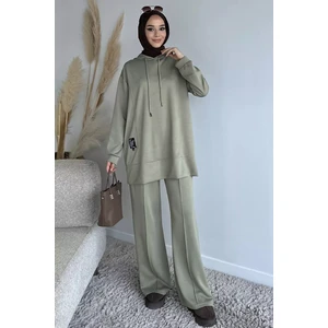 Kapüşonlu Tunik Pantolon Tesettür Ikili Takım P-00019332