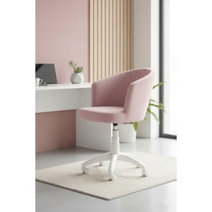 KUZEY SANDALYE Defne Beyaz Ayaklı Çalışma Sandalyesi Yetişkin ve Çocuk Bilgisayar Sandalyesi (Ayarlanabilir)