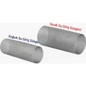 Uzun Tip Kombi Pislik Tutucu Filtresi 2’li Set – Petek ve Tesisat Için Paslanmaz Çelik Süzgeç