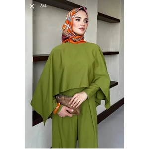 Moda Ulu Cool Premium Pelerinli Şık Takım Tulum