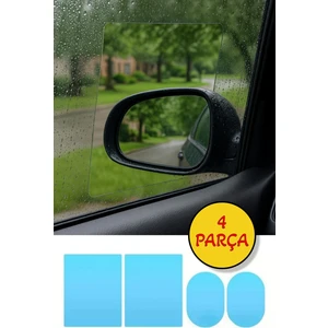 ®4 Parça Yan Aynalar ve Yan Camlar Için Araç Ayna Yağmur Kaydırıcı ve Cam Buğu Önleyici Film