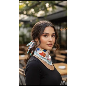 Mavi Masal Desenli Fular Gökkuşağı