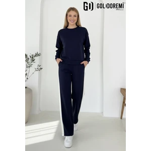 Gd Goldoremi 040 Modal Kadın Şerit Detaylı Kolları Manşetli Bol Kesim Eşofman Takım