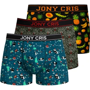 Jony Cris Pamuklu Desenli Erkek Boxer 3’lü Set külot don