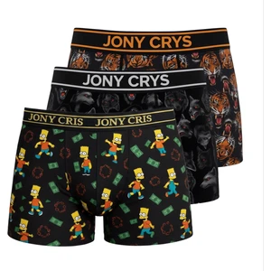 Jony Cris Pamuklu Esnek Dijital Baskılı Erkek Boxer Desenli 3’lü Set
